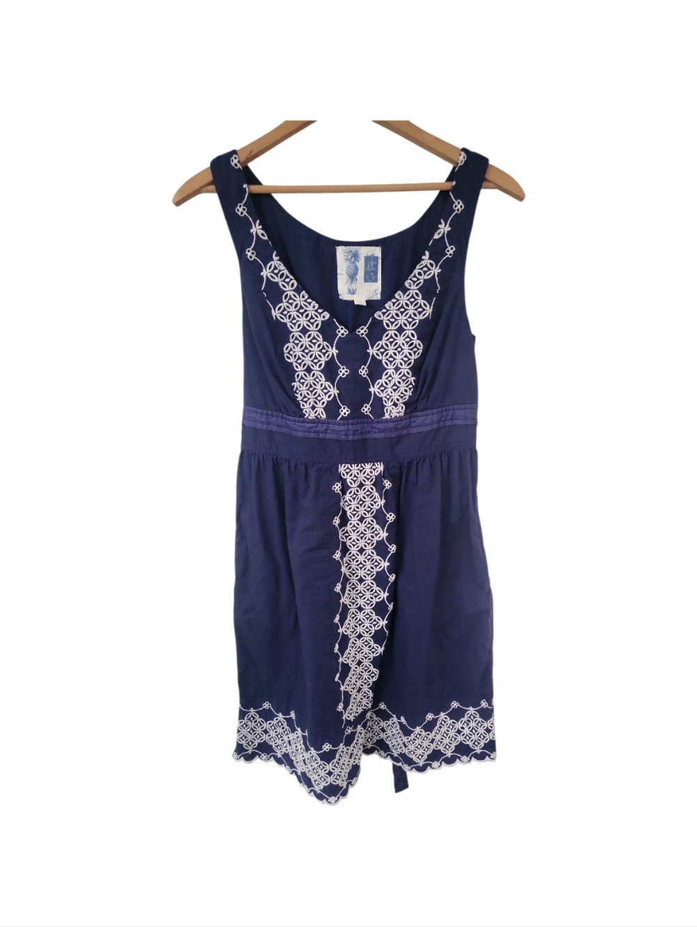 Anthropologie Edme & Esyllte Camillia  Embroidered Knee Length Dress Size S